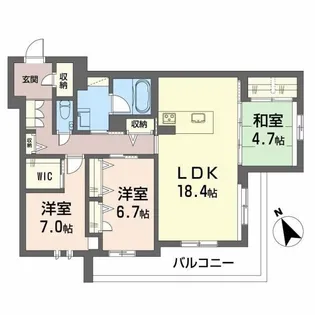 WithPlus天保山公園【2階】の間取り