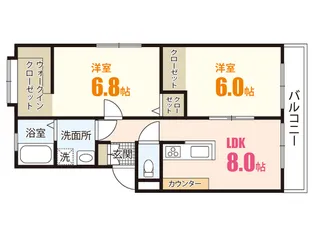 第一八木コーポ【4階】の間取り