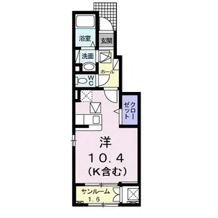 1Rの間取り画像