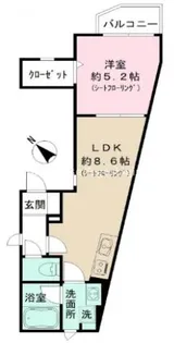 フローラ戸越公園【3階】の間取り