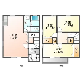 三重県鈴鹿市算所5【一戸建】の間取り