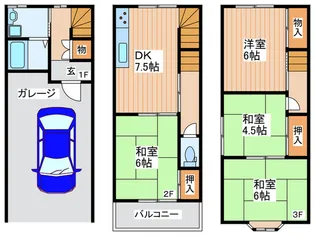 大阪府守口市藤田町1【一戸建】の間取り