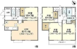 東京都府中市四谷3【一戸建】の間取り