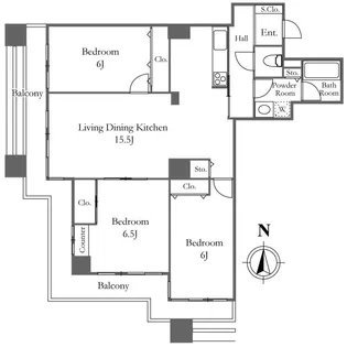 リバーシティ21イーストタワーズ 10棟【21階】の間取り