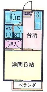 サンハイツ浅岡【1階】の間取り