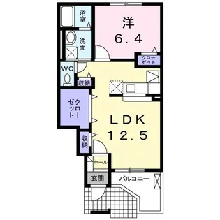 クラールB【1階】の間取り