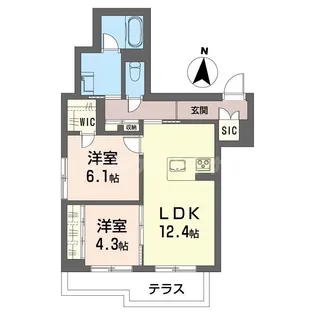 THE SENSE【1階】の間取り