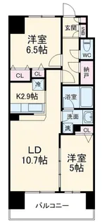エコロジー千葉みなとレジデンス【7階】の間取り