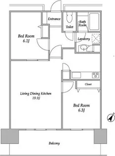 東京都中央区勝どき1【マンション】の間取り