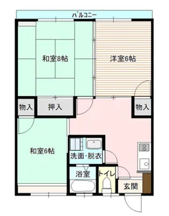 プランシェール黒石野A【1階】の間取り