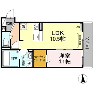 広島県福山市大門町2【アパート】の間取り
