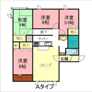 エンドレス五稜郭A【2階】の間取り