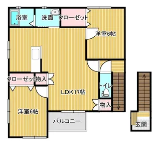 シャルムリヴェールII【2階】の間取り
