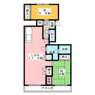 グリーンシティ師勝 D棟【13階】の間取り