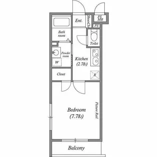 JM高輪レジデンス【2階】の間取り