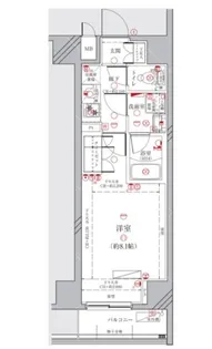 ディアレイシャス港区海岸【7階】の間取り