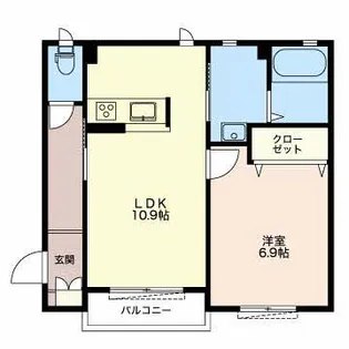キャメロット A【1階】の間取り