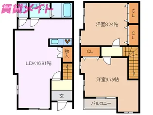 ファビージョージアン・イースト【1階】の間取り