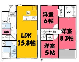 リーブルファイン幸手中1の間取り
