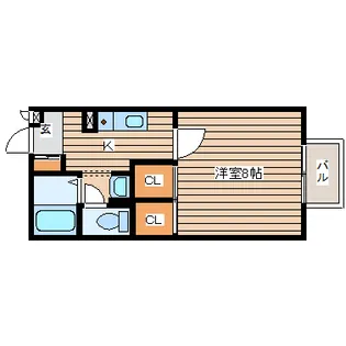 フォンテーヌ中山【1階】の間取り