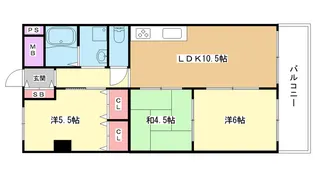 大阪府豊中市東豊中町4【マンション】の間取り