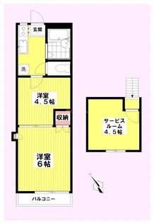 ジェネックスコート【2階】の間取り