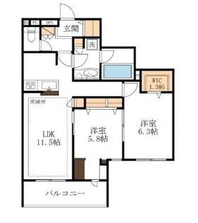 神奈川県川崎市麻生区王禅寺西8【マンション】の間取り