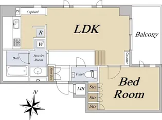 アトラス江戸川アパートメント【3階】の間取り