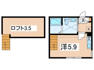 イルマーレ三ツ沢【1階】の間取り