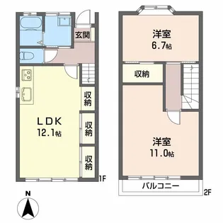 ハイツタカミ【2階】の間取り