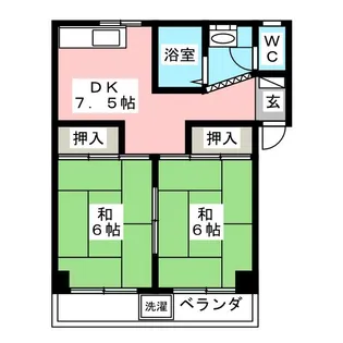 コーポ三幸【3階】の間取り