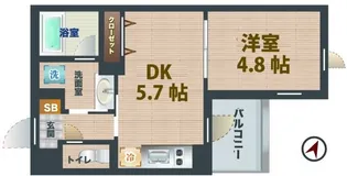 東京都中野区中央1【マンション】の間取り