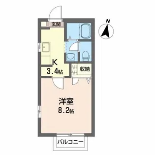 ディアスSJ【2階】の間取り