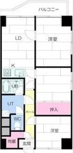 アサヒコーポ【5階】の間取り