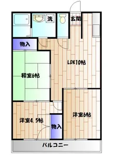 ドミール石川【1階】の間取り