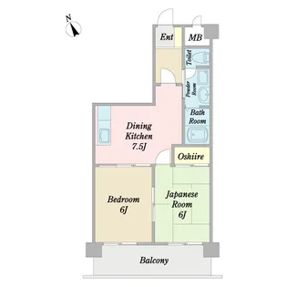サウスアベニュー【1階】の間取り