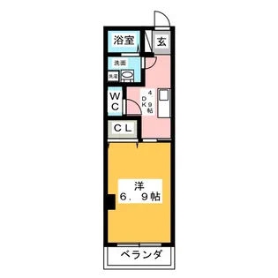 La Veriteノムラ大喜新町【4階】の間取り