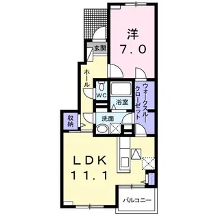 シーサイドビレッジC【1階】の間取り