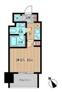 レジディア大森【9階】の間取り