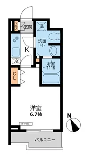 パシフィックコート目黒南【2階】の間取り