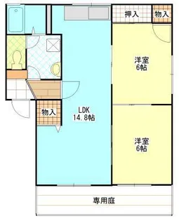 ディアス芥子山 B【1階】の間取り