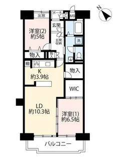 UR神代【2階】の間取り