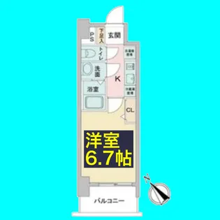 アステリ鶴舞エーナ【6階】の間取り