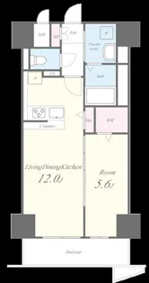 ル シエール清水【8階】の間取り