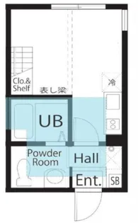 ハーミットクラブハウス鶴見HELIOS【2階】の間取り
