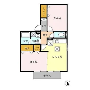 グレイス池船【1階】の間取り