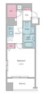 レジディア築地【5階】の間取り