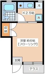 エヴァグリーンアパート【1階】の間取り