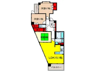 ルミナス桃山台【4階】の間取り