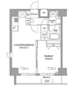 ドゥーエ月島【6階】の間取り